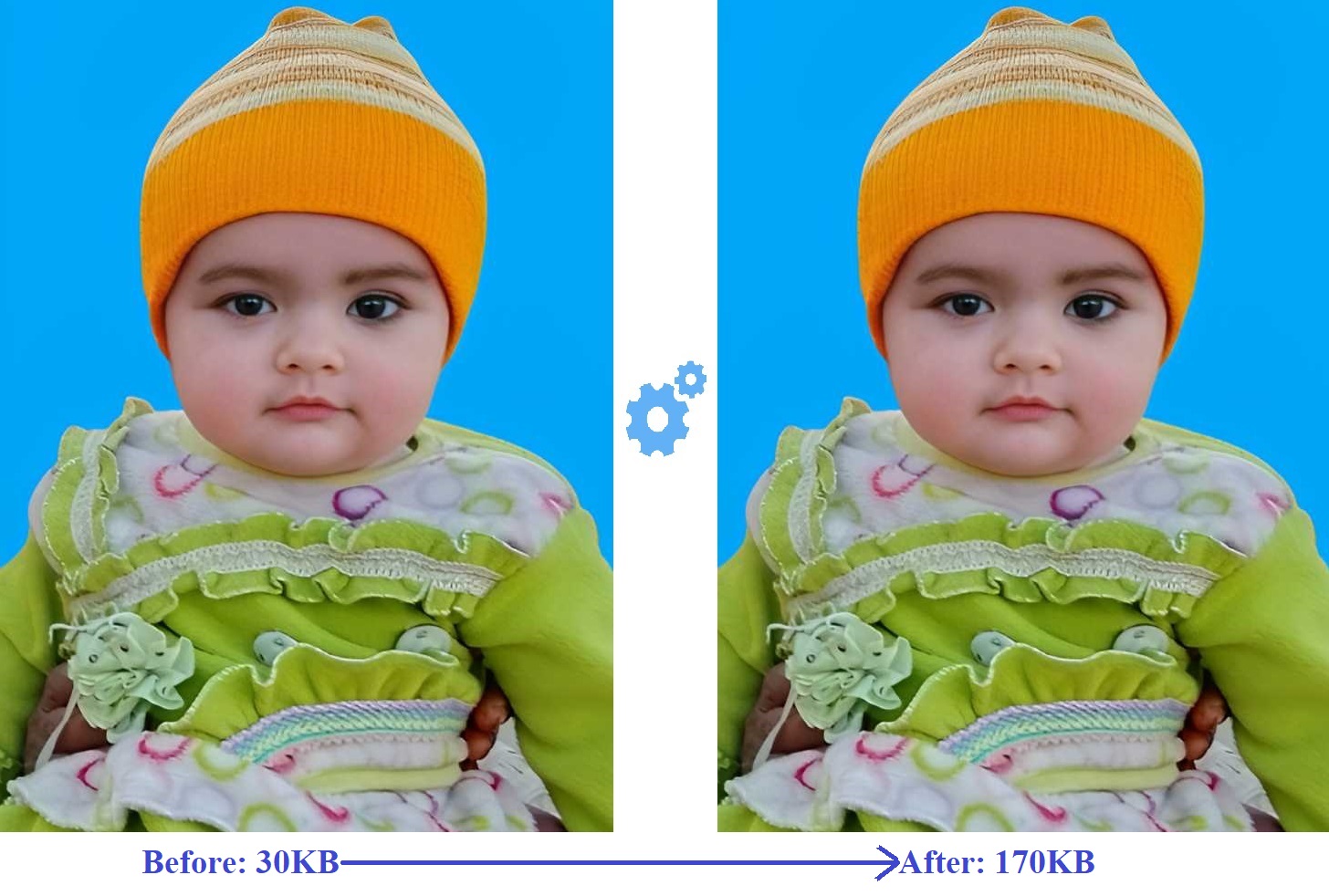 Results of increased jpg to 100kb-200kb between 100kb to 200kb jpg